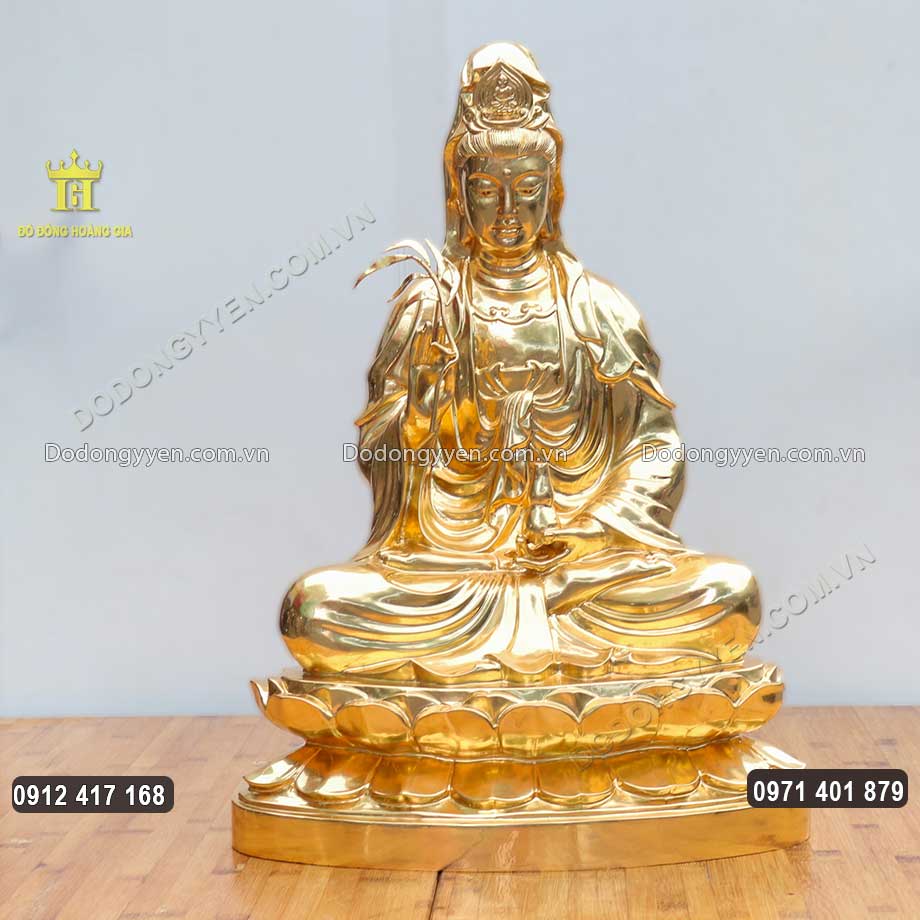 Bề mặt vật phẩm được d&aacute;t v&agrave;ng 9999 sang trọng